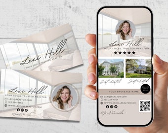 Digital QR Code Real Estate Business Card | Virtual Card Realtor | Realtor Ecard | Home Selling Promo | Realtor Advertising | DIY Text Card