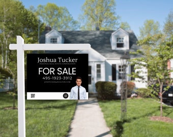 24x18 Horizontal Real Estate Yard Lawn Sign, Property Sign, Realtor Sold Sign, Just Listed, Sign Rider, Real Estate Agent, Open House Sign