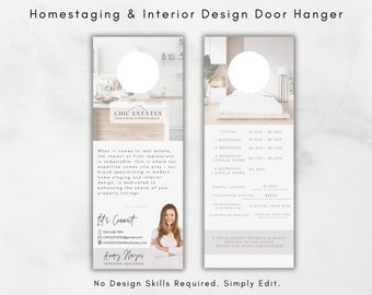 Home Staging e cabide de porta interna, Folheto de Home Staging, Serviço de Home Staging, Guia de Home Staging, Home Staging de imóveis, Mailer de corretor de imóveis
