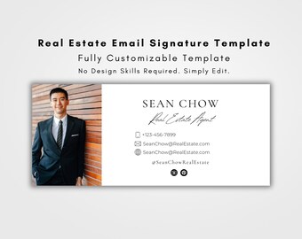 Realtor Email Signature Template | Real Estate Signature, Gmail Template, Email Design, Business Signatures, Real Estate Advertising, Design