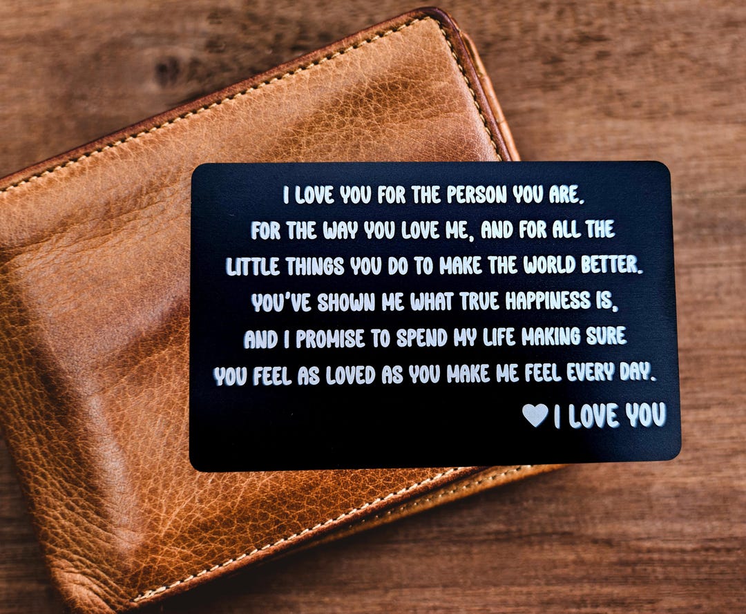I Love You Card for Wallet - Valentines Day Gift for Him or Her ...