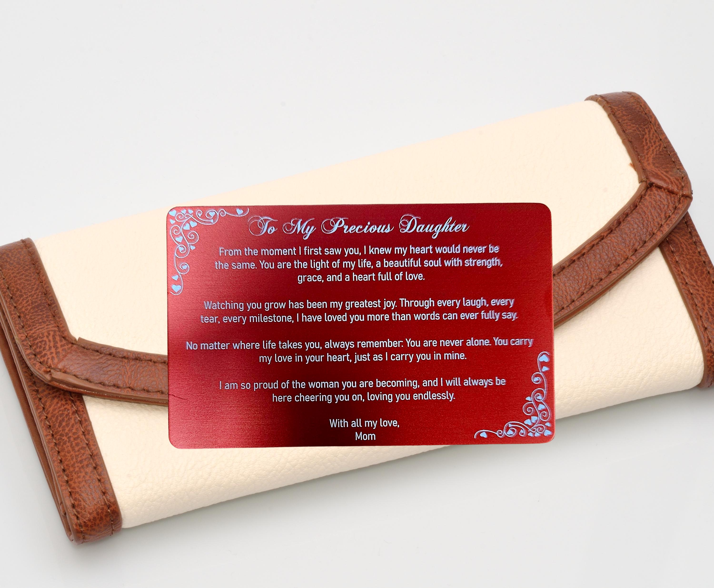 Daughter Gifts Daughter Inspirational Gifts Metal Wallet