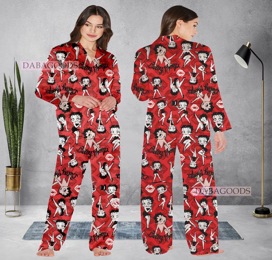Betty Boop Pajamas, Betty Boop Pajamas Set, Betty Boop Holiday Pajamas