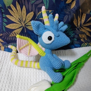Crochet Dragon Pattern NO SEW, Download Amigurumi PDF Stuffed Animal Dragon Plushie