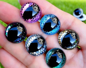 12-15-16-18-20-24mm Sparkling 3D Safety Eyes -  Doll Making Crocheting and Amigurumi (2pairs /1 pair)