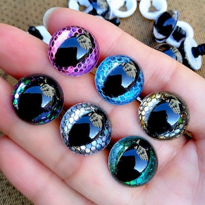 12-15-16-18-20-24mm Sparkling 3D Safety Eyes -  Doll Making Crocheting and Amigurumi (2pairs /1 pair)
