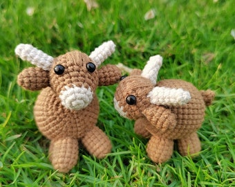 Modèle au crochet vache Highland - modèle vache Amigurumi - téléchargement numérique - jouet au crochet DIY - idée cadeau fait main - peluche au crochet animaux de la ferme