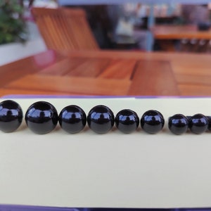 10Pcs Black Safety Eyes with Washers Sizes 3mm to 24mm for Amigurumi, Toys, Teddy Bears, Crochet, Knitting, Dolls, and Sewing Projects