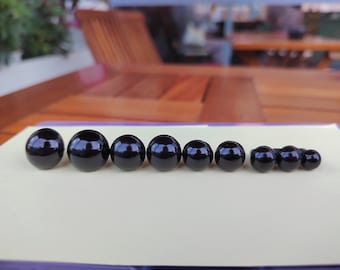 10Pcs Black Safety Eyes with Washers Sizes 3mm to 24mm for Amigurumi, Toys, Teddy Bears, Crochet, Knitting, Dolls, and Sewing Projects