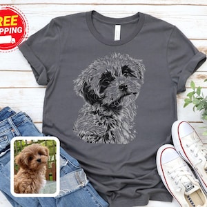 Custom Pet Shirt Pet Photo + Name Custom Dog Shirt Personalized Dog Shirt Custom Dog T Shirts for Humans Custom Cat Shirt T-Shirts