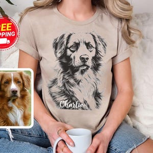 Custom Pet Shirt Pet Photo + Name Custom Dog Shirt Personalized Dog Shirt Custom Dog T Shirts for Humans Custom Cat Shirt T-Shirts