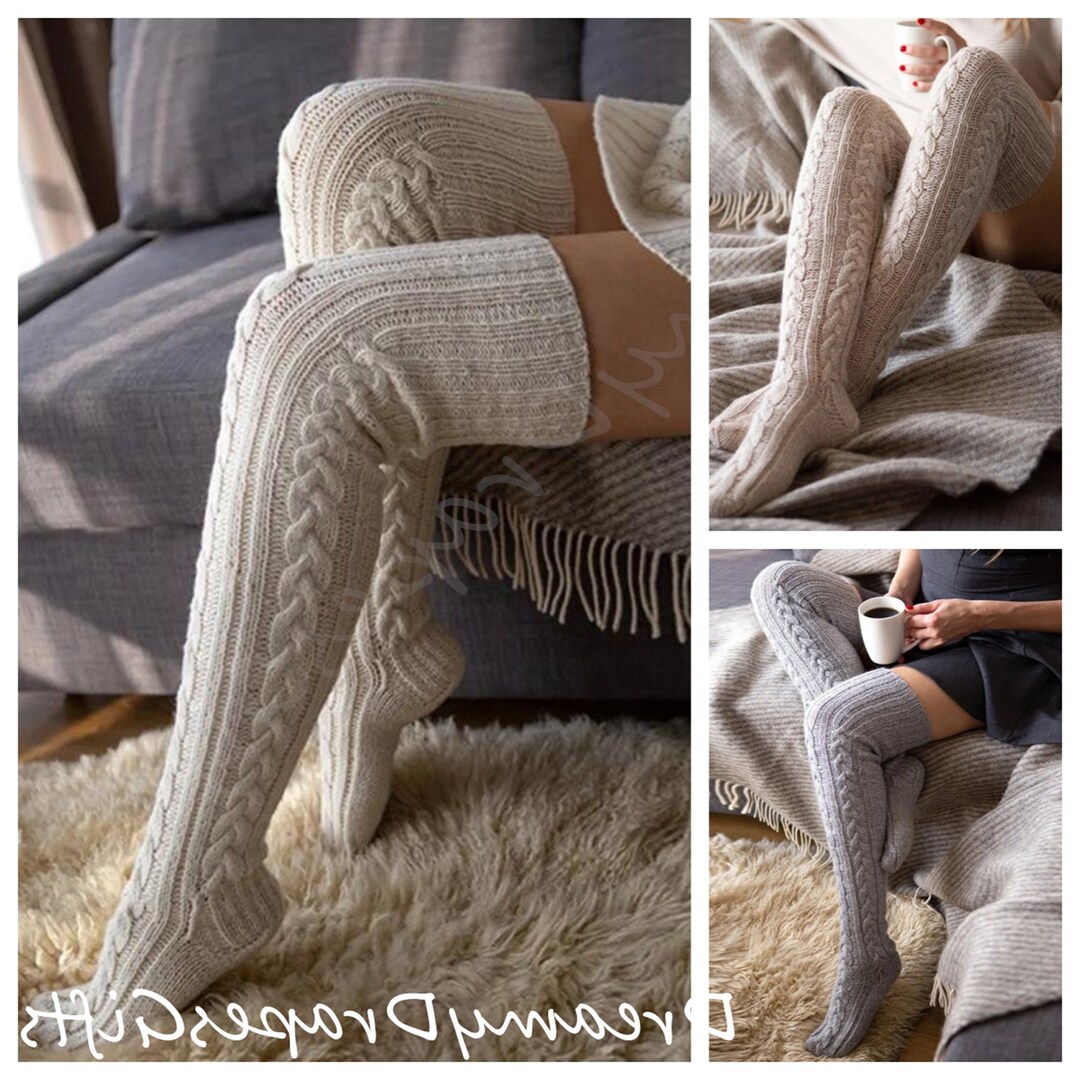 Stockings Long Socks Elk Hygge Socks Christmas Gift Etsy