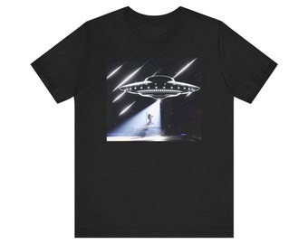 TTPD Down Bad Alien Unisex Jersey Kurzarm-T-Shirt, Taylor Swift TTPD Eras Tour Konzert Merchandise, Taylor Swift Ttpd Down bad Ufo