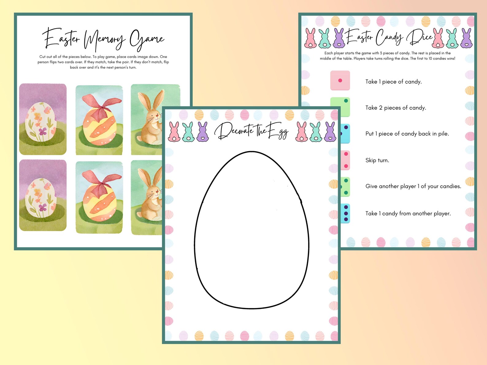 Printable Easter Bundle Games, Easter Activities for Kids, Easter ...