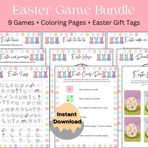 Printable Easter Bundle Games, Easter Activities for Kids, Easter ...