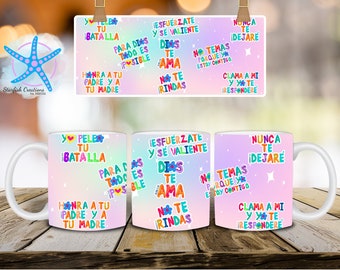 Taza Palabras de Fe | PNG Herunterladen | Christliche Tassen | Cristiano PNG | Tazas cristianas