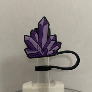 Purple Crystals Straw Topper for 10 mm Straws