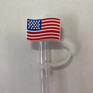 American Flag Straw Topper for 10 mm Straws
