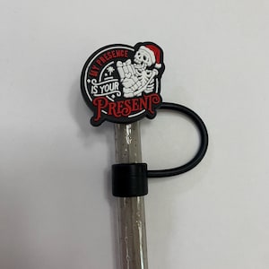 1 Deluxe My Presence is Your Present Straw Topper for 10 mm Straws