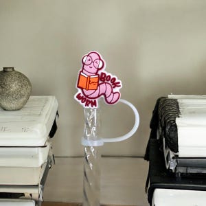 Book Worm Straw Topper for 10 mm Straws