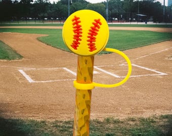 Softball Straw Topper for 10 mm Straws