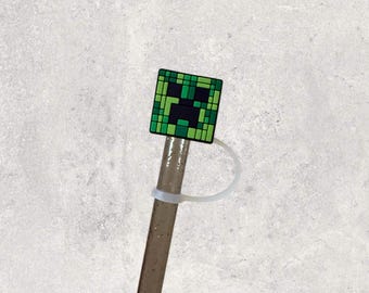 Green Zombie Straw Topper for 10 mm Straws