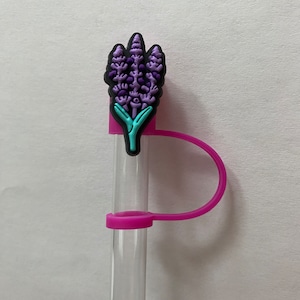 Lavender Straw Topper for 10 mm Straws