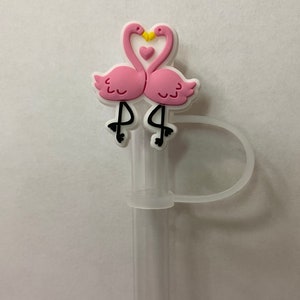 Flamingo Heart Topper for 10 mm Straws