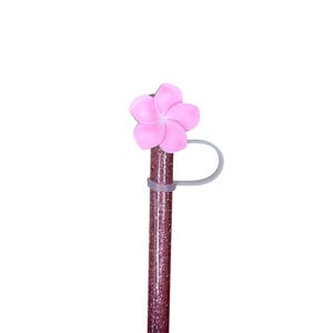 Light Pink Butter Flower Straw Topper for 10 mm Straws