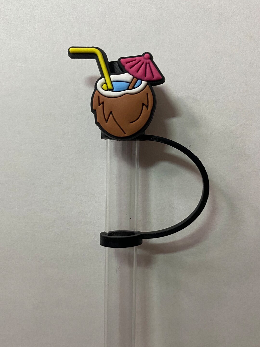 Coconut Drink Straw Topper for 10 Mm Straws - Etsy