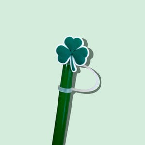 Green Clover Straw Topper for 10 mm Straws
