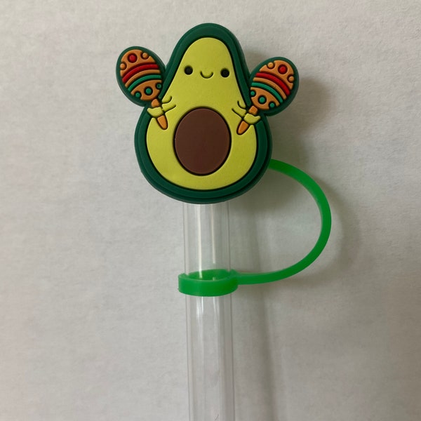 Cinco de Mayo Avocado Straw Topper for 10 mm Straws