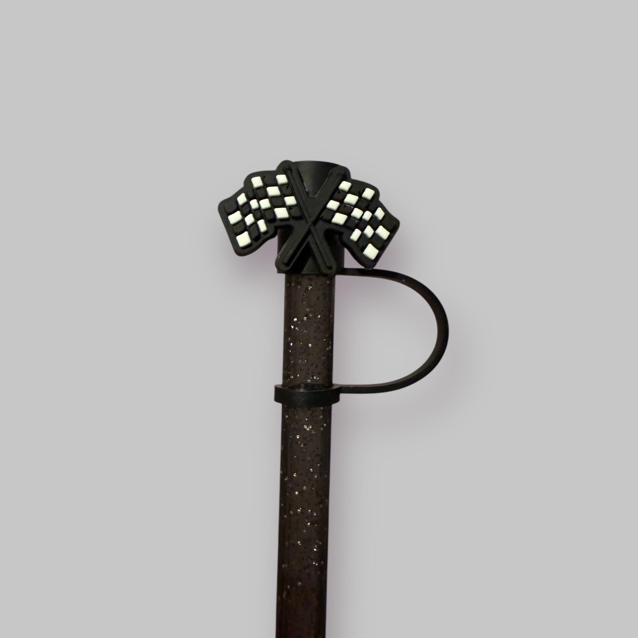 Checkerd Flag Topper Checkered Flags Straw Topper for 10 Mm Straws - Etsy