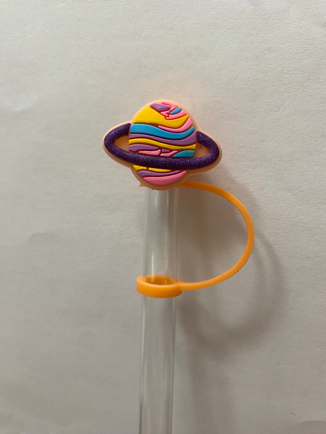 Straw Planet Glitter Planet Straw Topper for 10 Mm Straws - Etsy