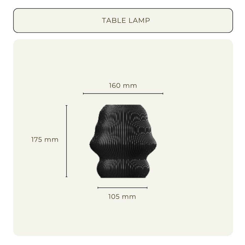 STL 3D Print File Table Lamp, Digital Download 3D Printed Lamp zdjęcie 7