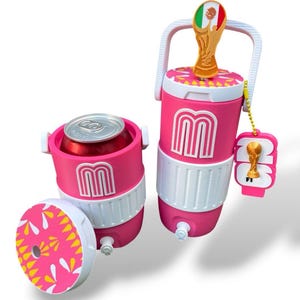 Anpassad minikylburk/Mexiko-VM/Läsläskburkhållare/Mexiko-mugg