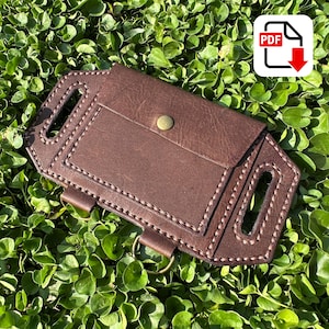 Leather Belt Wallet / Credit Card Holder PDF Pattern Downloadable Template