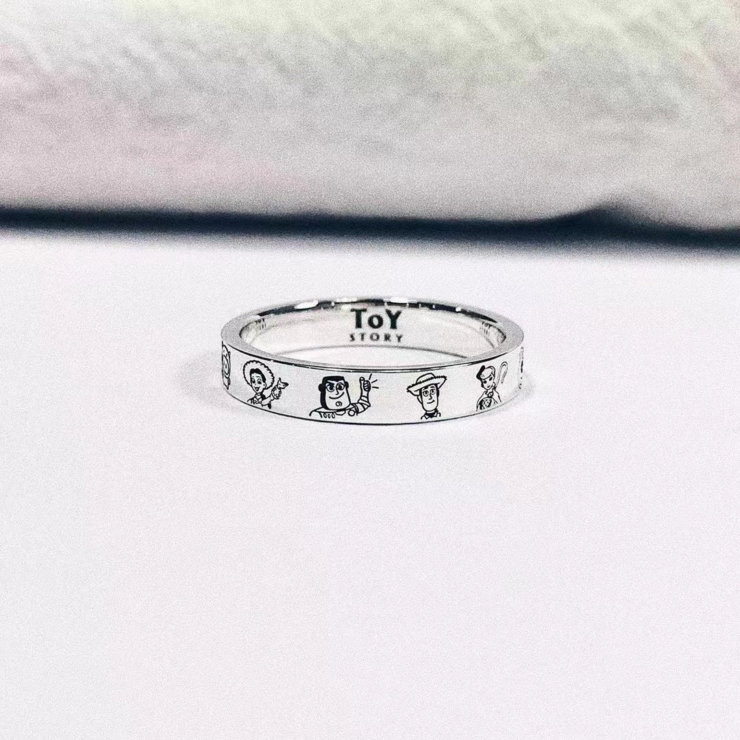 Toy Story Ring Personalized Engraved Disney Character Ring Custom