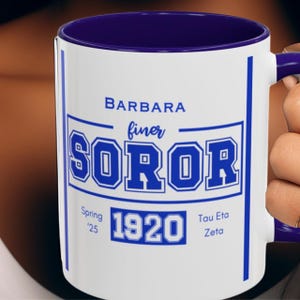 Zeta Phi Beta Mug, Personalized New Initiate Mug, Custom Soror ZPHIB 1920 Cup, Zeta Alumnae Drinkware, Zetaversary Sorority Gift