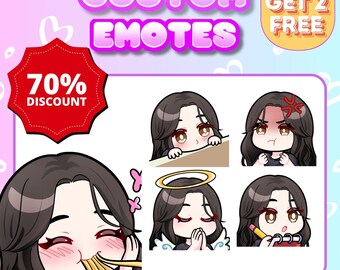 Custom Emote | High Quality Custom Premium Twitch Emotes | Twitch Emoji for streamer | youtube, Twitch, Discord | Cute Chibi anime style |