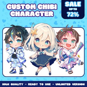Chibi Charakter - Chibi Digitale Kunst - Chibi Auftragsarbeit - Chibi Illustrasion - Chibi Art Custom - Chibi Künstler - Chibi Bild - Chibi Vtuber
