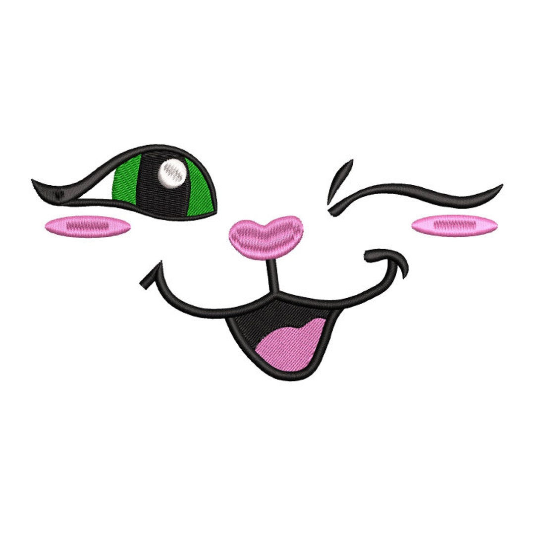 Cat Face Embroidery Design, Pet Embroidery, Cat Eyes, Machine