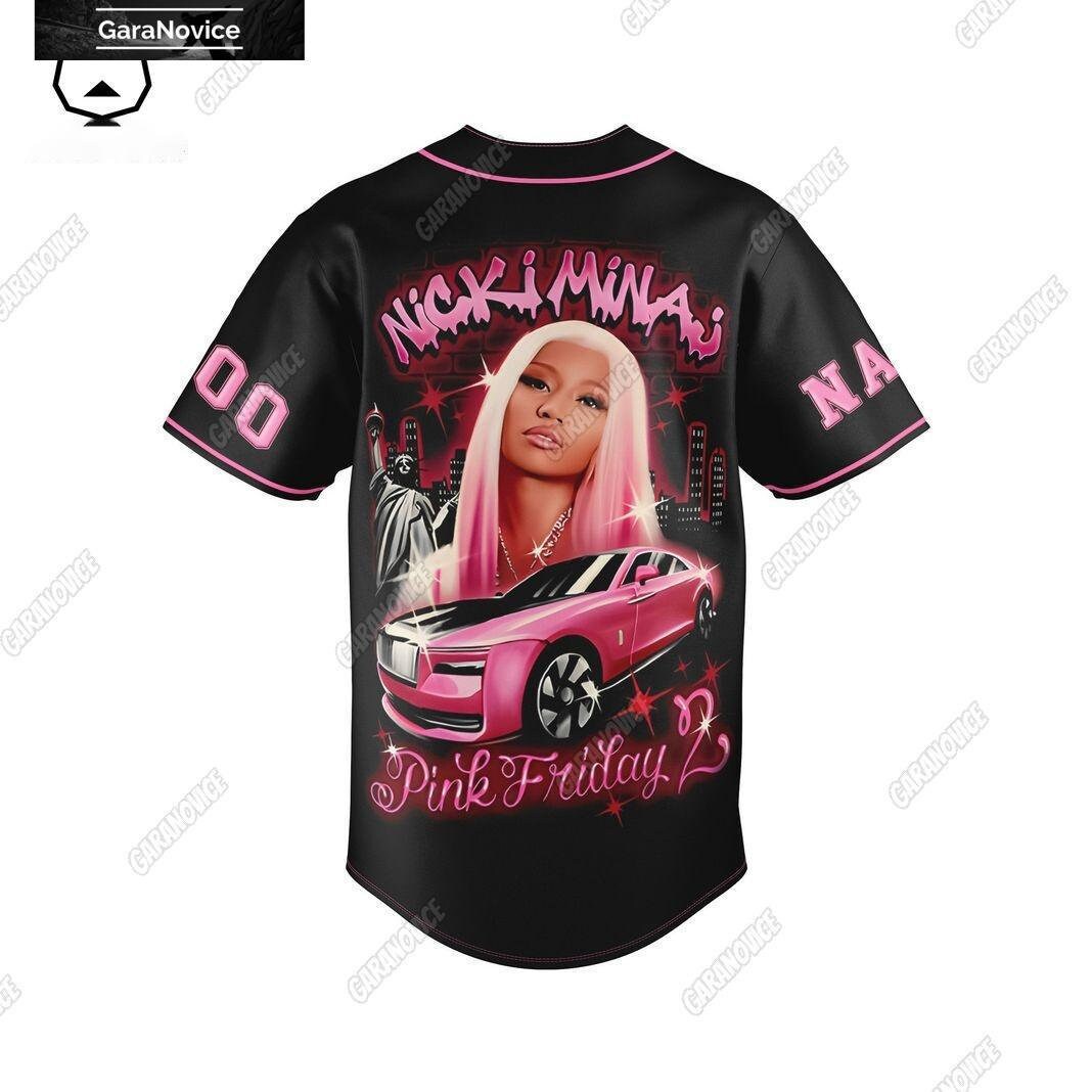 Nicki Minaj Baseball Jersey, Nicki Minaj Gag City Pink Friday 2 Tour Jersey