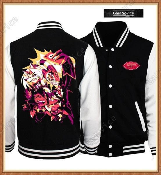 Hazbin Hotel Baseball Jacket, Hazbin Hotel Varsity Jacket