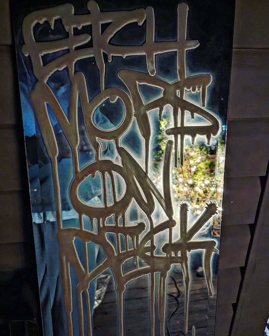 Glass Etch Graffiti Squeeze Mop UK