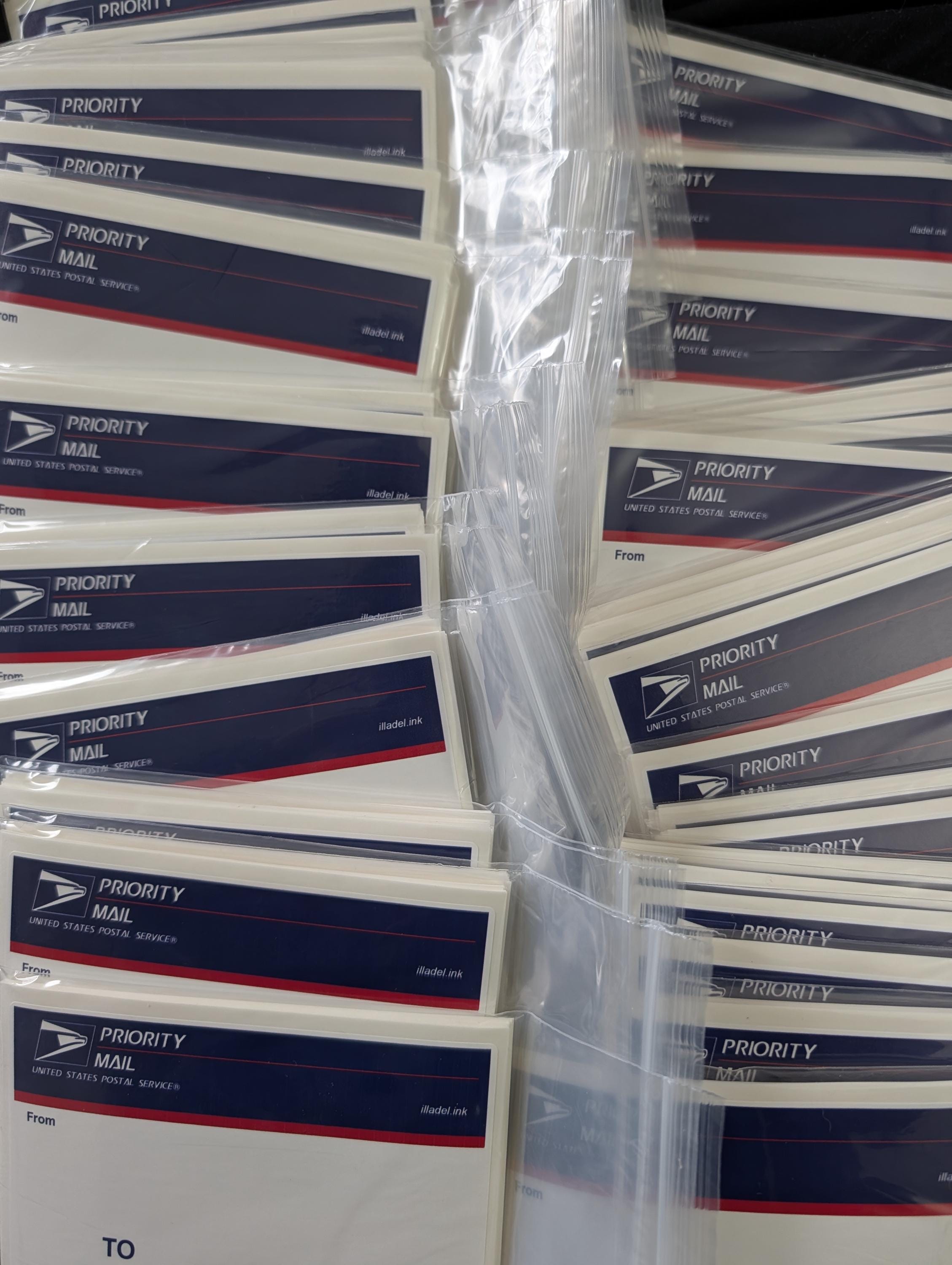 USPS Priority Mail Bluetop 228 Label Jumbo Eggshell Blanks - Etsy