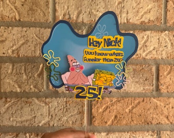 3D What's funnier than 24? 25! under the sea party cake topper decoration celebration 25 years later