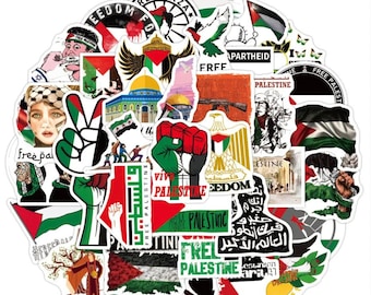 Free Palestine Stickers - Variety (50 pack) | Sticker Pack Bulk | Palestinian Stickers - Sticker Set #1