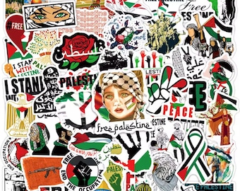 Palestine Sticker Pack - Variety (50 pack) *Fast Shipping* | Palestine Stickers Bulk | Each Sticker is Unique - Sticker Set #3