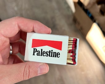 Palestine Matchbox - Free Gaza Free Palestine Matches - Cigarette Collection - Great for showing solidarity for Palestine